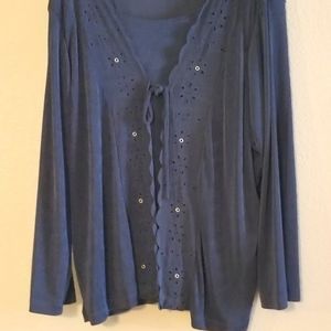 Black Scalloped Blouse